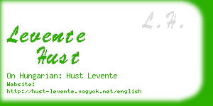 levente hust business card